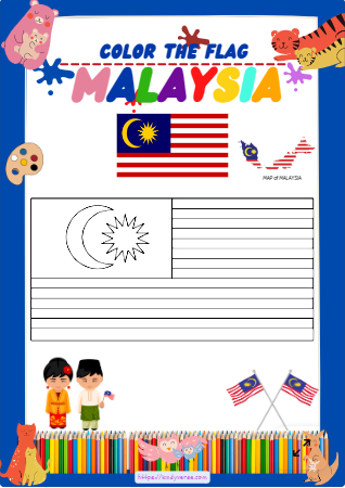 Make a Color-by-Letter Flag Malaysia
